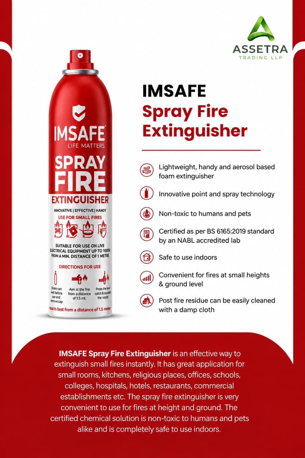 IMSAFE Spray Fire Extinguisher